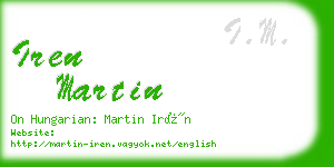 iren martin business card